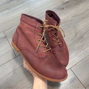KODIAK low rider original Burgundy Leather Lace-Up Boots